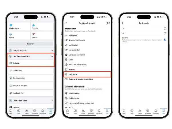 Facebook Dark Mode IPhone